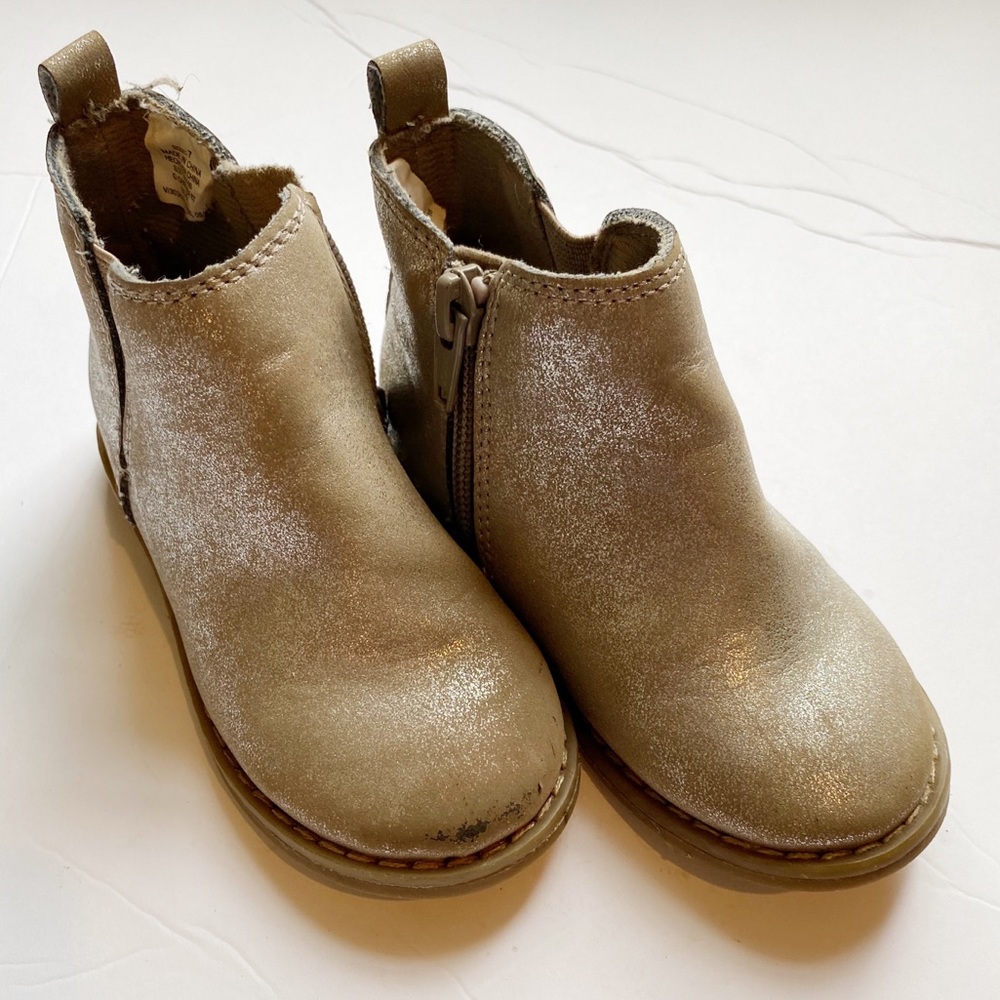 Baby Gap Toddler Girls Metallic Silver Gray Boots